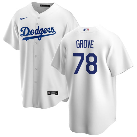 Michael Grove Los Angeles Dodgers Nike Home Replica Jersey - White