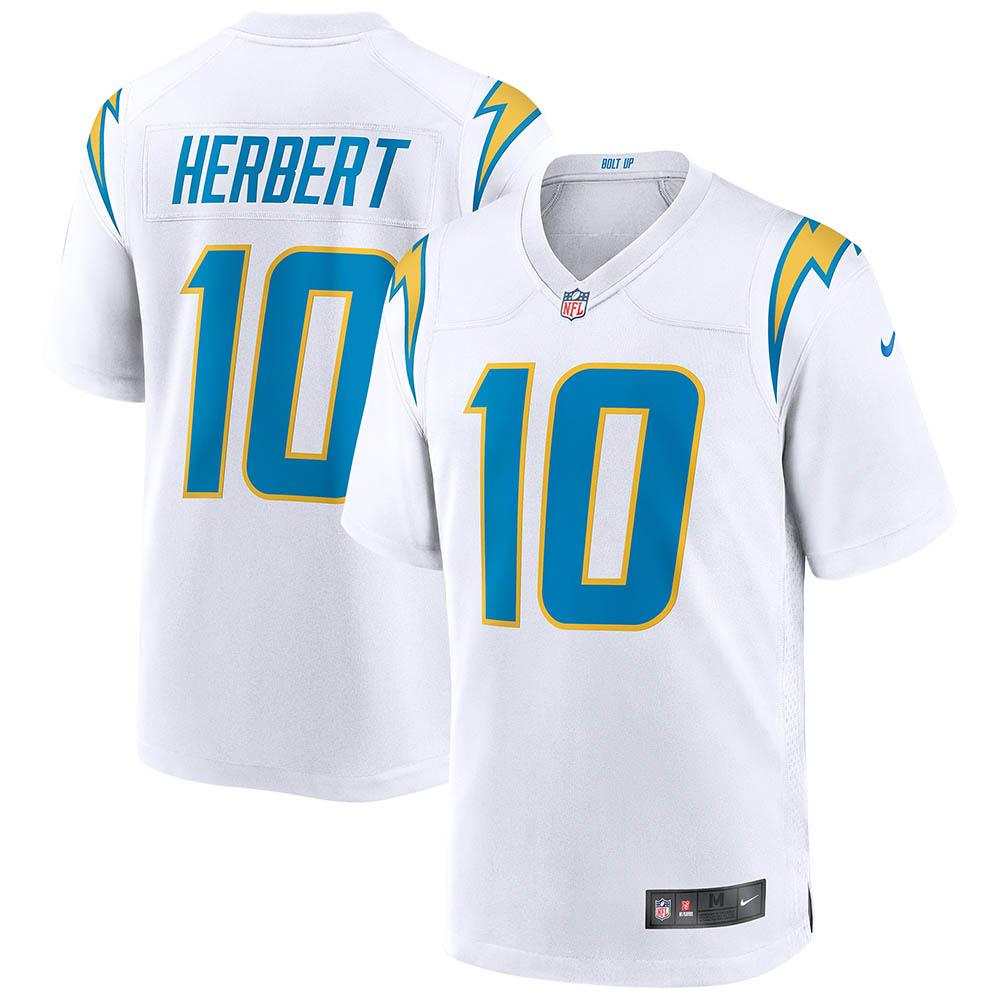 Men's Los Angeles Chargers Justin Herbert Game Jersey White