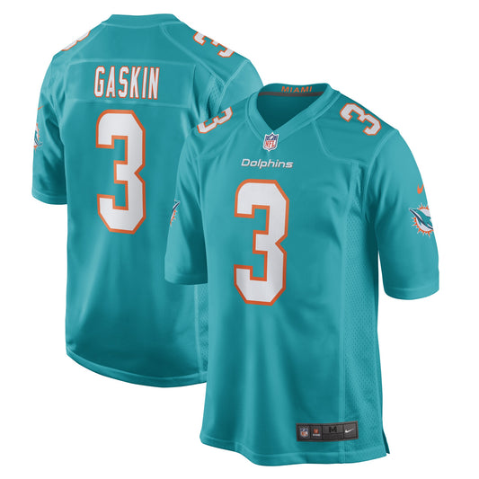 Myles Gaskin Miami Dolphins Nike Game Player Jersey - Aqua