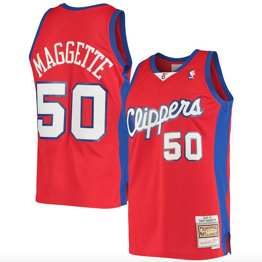 Men's LA Clippers Corey Maggette Mitchell & Ness Red 2004/05 Hardwood Classics Swingman Jersey