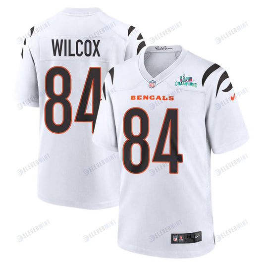 Mitchell Wilcox 84 Cincinnati Bengals Super Bowl LVII Champions Men Game Jersey - White