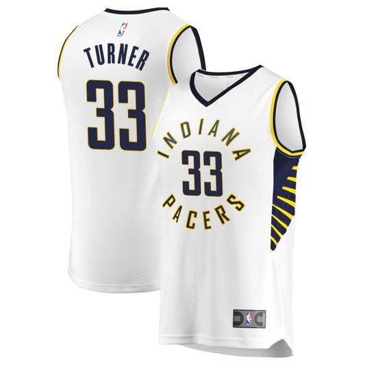 Myles Turner Indiana Pacers Fanatics Branded Youth Fast Break Replica Jersey White - Association Edition