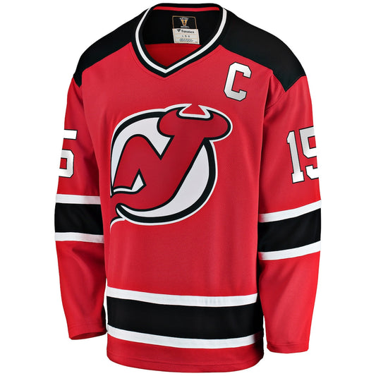 Men's Jamie Langenbrunner Fanatics Devils Premier Breakaway Retired Jersey - Red