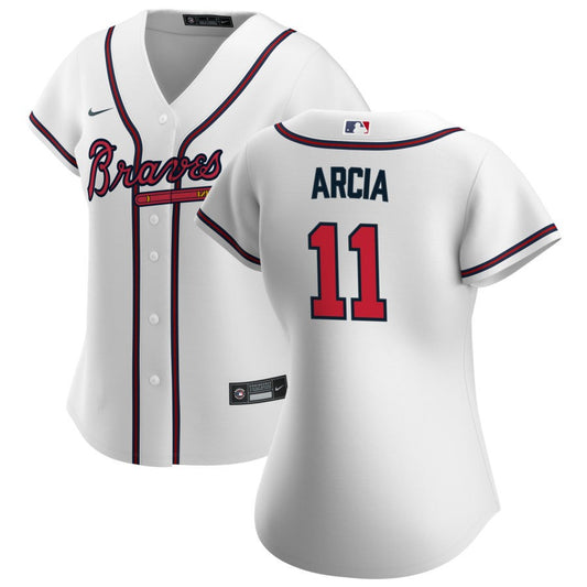 Orlando Arcia Atlanta Braves Nike Women's Home Replica Jersey - White