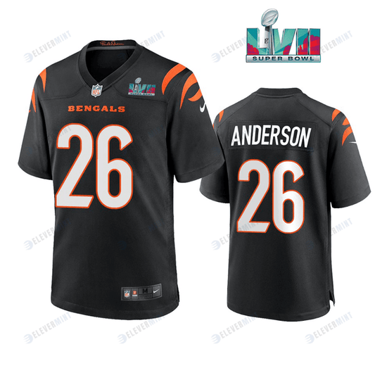 Tycen Anderson 26 Cincinnati Bengals Super Bowl LVII Men Game Jersey- Black