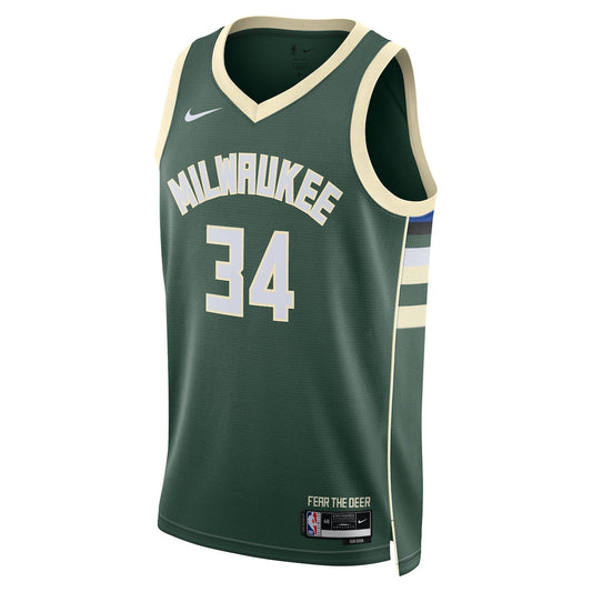 Men's Giannis Antetokounmpo Nike Bucks 2022/23 Swingman Jersey Icon Edition - Green