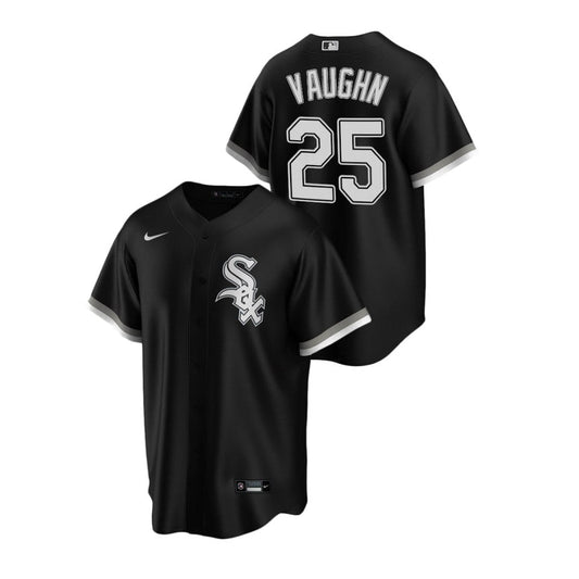 Men's Chicago White Sox Andrew Vaughn Black Alternate Replica Player Name Jersey