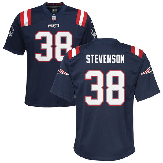 Rhamondre Stevenson New England Patriots Nike Youth Game Jersey - Navy