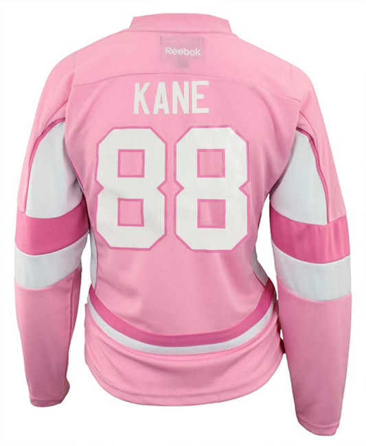 Youth Girls Patrick Kane Chicago Blackhawks Pink Replica Player Jersey