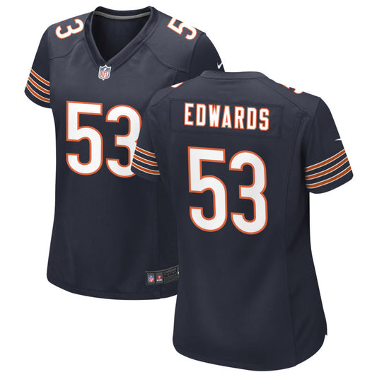 T.J. Edwards Chicago Bears Nike Women's Game Jersey - Navy