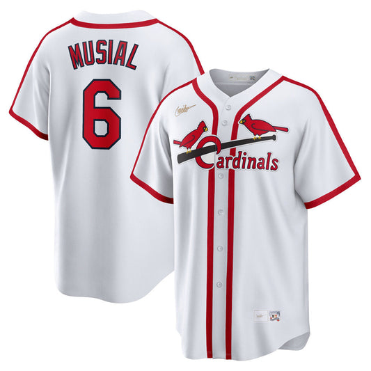 Men's St. Louis Cardinals Stan Musial Home Cooperstown Collection Player Jersey - White