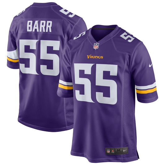 Men's Nike Anthony Barr Purple Minnesota Vikings Game Jersey