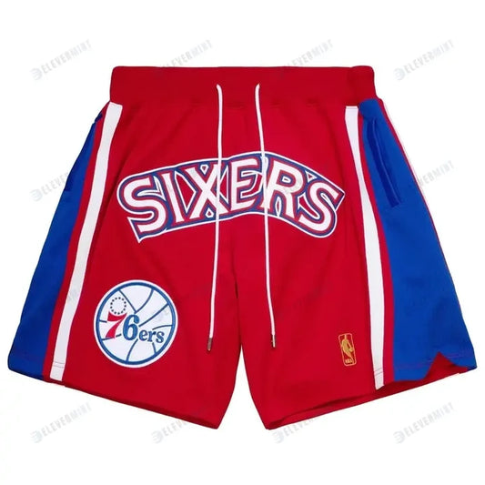 Philadelphia 76ers NBA Retro Shorts - Red/Blue