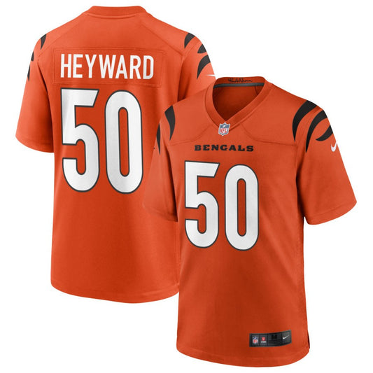 Shaka Heyward Cincinnati Bengals Nike Alternate Game Jersey - Orange