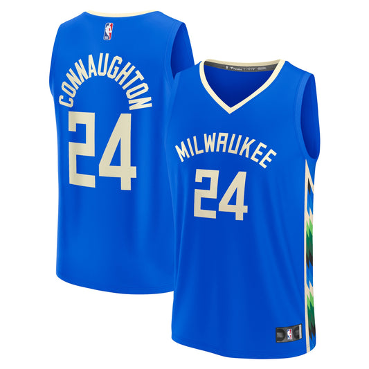 Pat Connaughton Milwaukee Bucks Fanatics Branded 2022/23 Fastbreak Jersey - City Edition - Royal