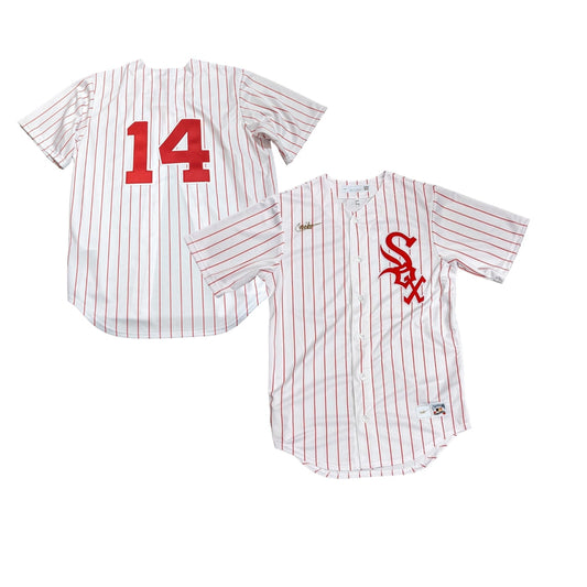 Men's Bill Melton Chicago White Sox Cooperstown Home White/Red 1972 Premium Stitch Replica Jersey