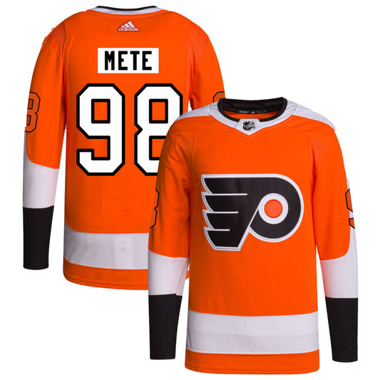 Victor Mete Philadelphia Flyers adidas Home Primegreen Authentic Pro Jersey - Orange