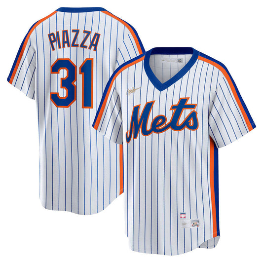 Men's New York Mets Mike Piazza Home Cooperstown Collection Player Jersey - White