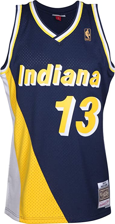 Men's Mark Jackson Indiana Pacers Mitchell & Ness 1996-97 Hardwood Classics Navy Swingman Jersey