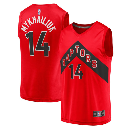 Svi Mykhailiuk Toronto Raptors Fanatics Branded Youth 2021/22 Fast Break Replica Jersey - Icon Edition - Red