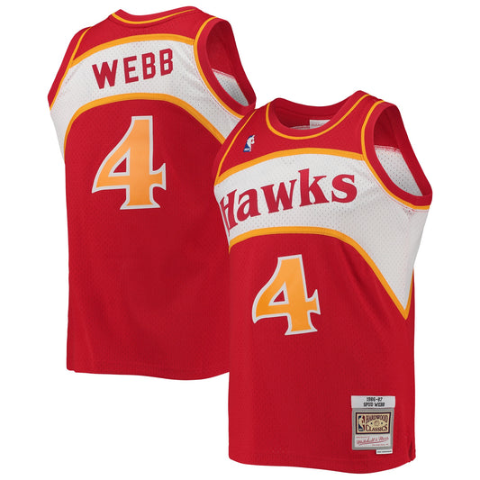 Spud Webb Atlanta Hawks Mitchell & Ness Hardwood Classics Swingman Jersey - Red