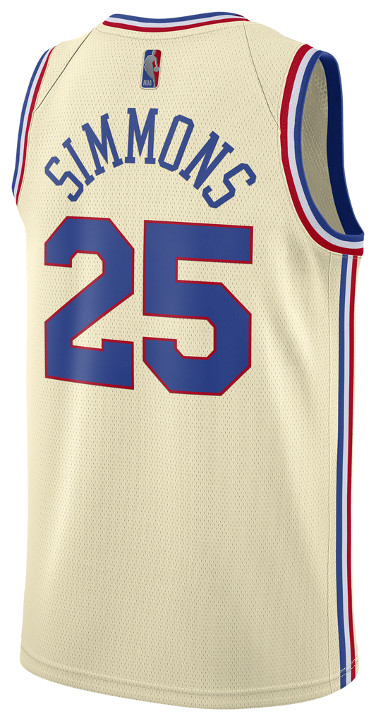 Men's Simmons Ben Nike 76ers Earned Swingman Jersey - Yellow