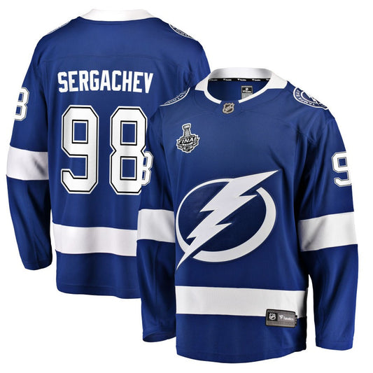 Mikhail Sergachev Tampa Bay Lightning Fanatics Branded 2021 Stanley Cup Champions Home Breakaway Jersey - Blue