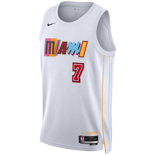 Men's Kyle Lowry Nike Heat 2022/23 Swingman Jersey City Edition - White