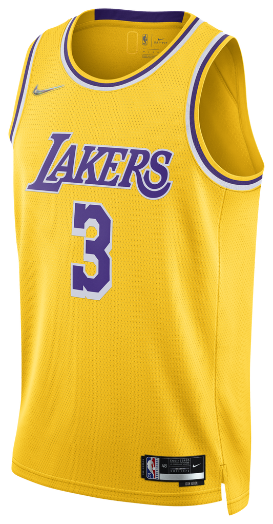 Men's Davis Anthony Nike Lakers Dri-FIT Swingman DMD Icon Jersey - Yellow