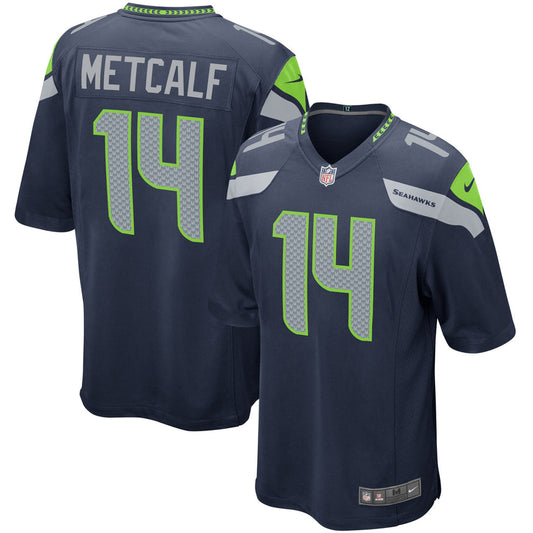 Men's Seattle Seahawks DK Metcalf Navy Game Player Jersey