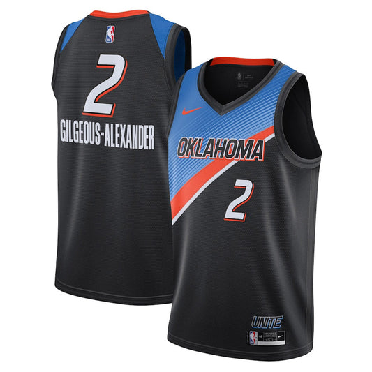 Men's Oklahoma City Thunder Shai Gilgeous-Alexander City Edition Jersey - Black