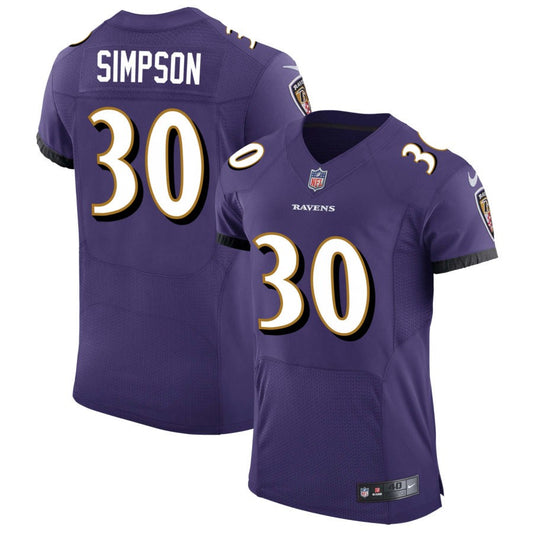 Trenton Simpson Baltimore Ravens Nike Speed Machine Elite Jersey - Purple