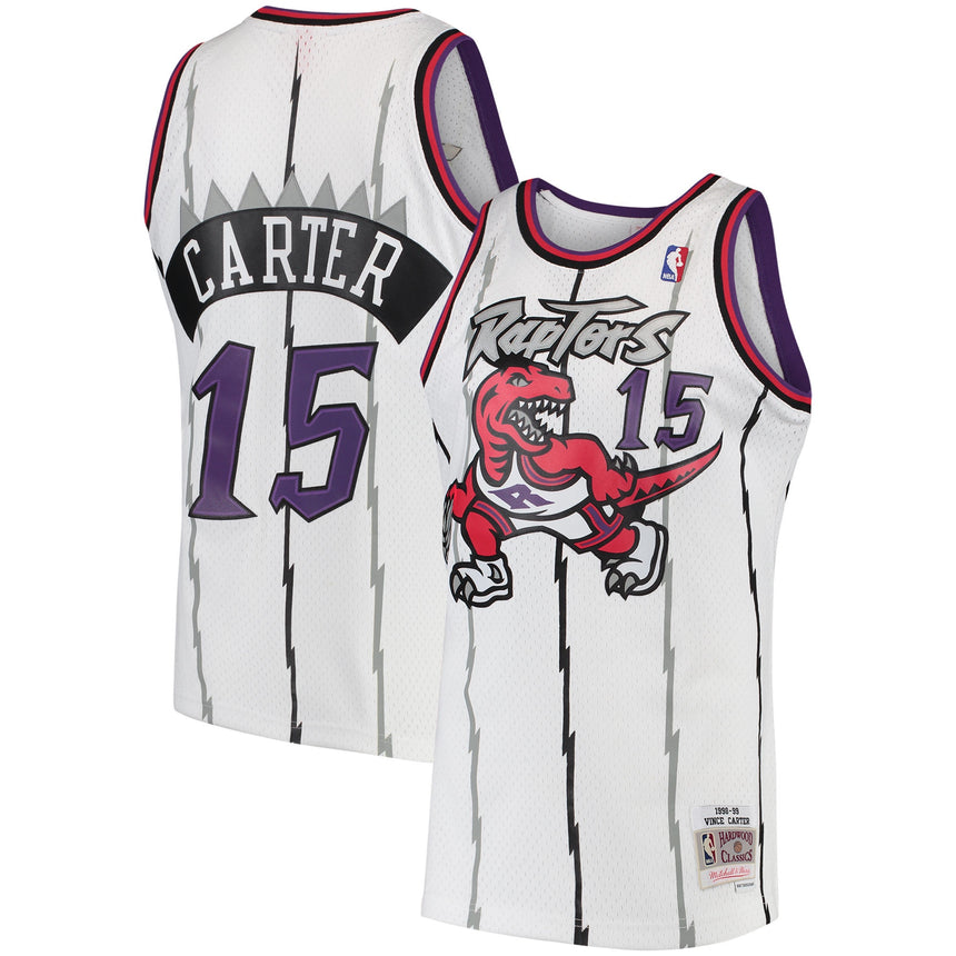 Men's Mitchell & Ness Vince Carter Toronto Raptors White 1997-98 Hardwood Classics Swingman Jersey