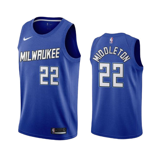 Men's Milwaukee Bucks Khris Middleton City Edition Jersey - Blue