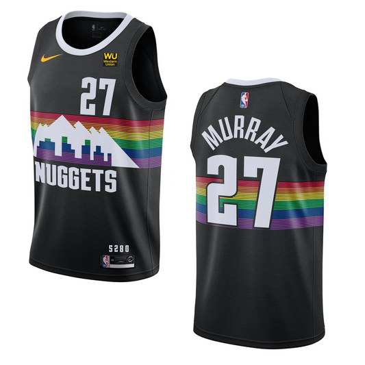 Men's Denver Nuggets Jamal Murray City Jersey Black