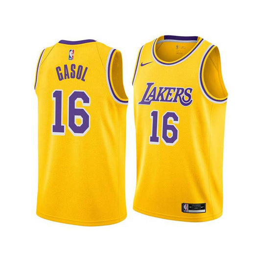 Men's Los Angeles Lakers Pau Gasol Icon Edition Jersey - Gold