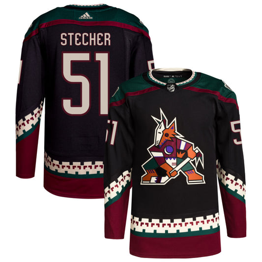 Troy Stecher Arizona Coyotes adidas Home Primegreen Authentic Pro Jersey - Black