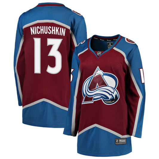 Valeri Nichushkin Colorado Avalanche Fanatics Branded Women's Home 2022 Stanley Cup Champions Breakaway Jersey - Burgundy