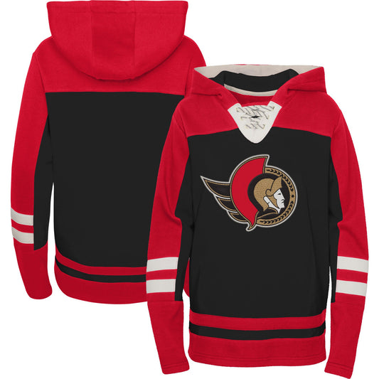 Ottawa Senators Youth Ageless Revisited Home Lace-Up Pullover Hoodie - Black