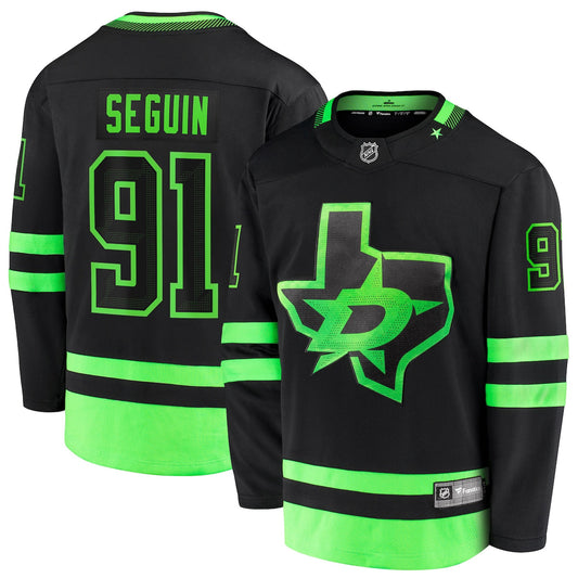 Men's Tyler Seguin Fanatics Stars Home Premier Breakaway Jersey - Black