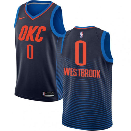 Men's Oklahoma City Thunder Russell Westbrook Jersey Statement Edition Navy