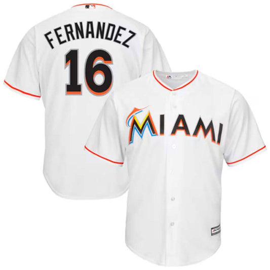 Men's Miami Marlins Jose Fernandez Replica Home Jersey - White