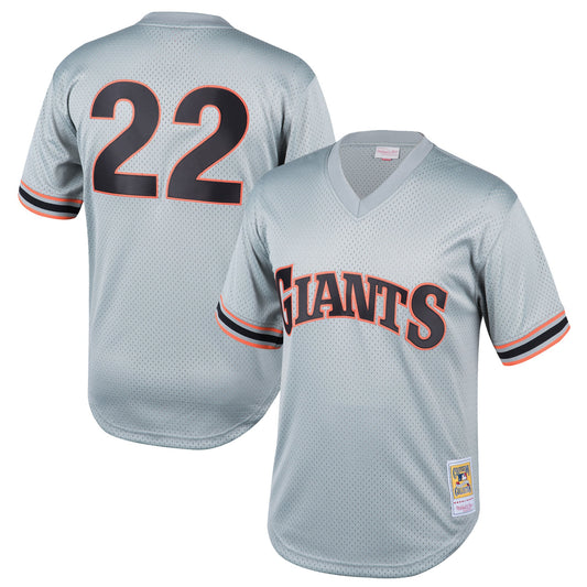 Will Clark San Francisco Giants Mitchell & Ness Youth Cooperstown Collection Mesh Batting Practice Jersey - Gray