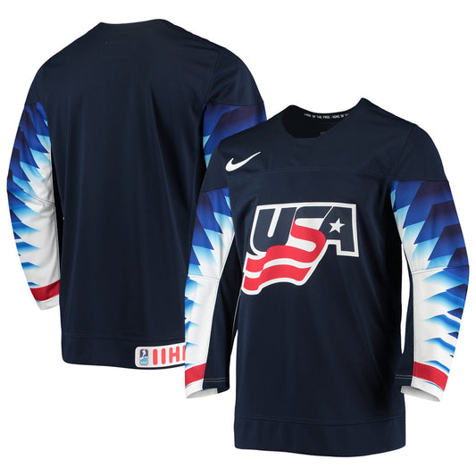 Men's USA Hockey Away Navy Replica Jersey