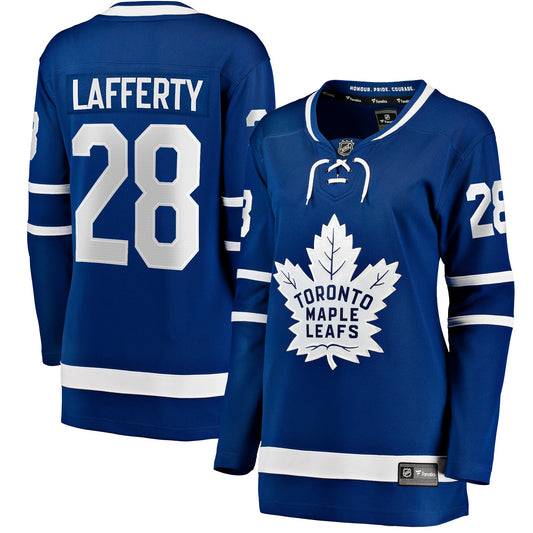 Sam Lafferty Toronto Maple Leafs Women's Fanatics Branded Home Breakaway Jersey - Blue