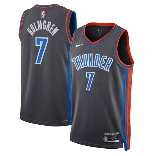 Men's Oklahoma City Thunder Chet Holmgren City Edition Jersey - Gray