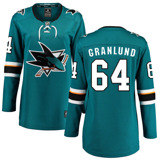 Mikael Granlund San Jose Sharks Fanatics Branded Women's 2021/22 Home Breakaway Jersey - Teal