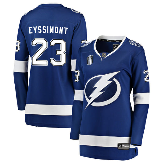 Mikey Eyssimont Tampa Bay Lightning Fanatics Branded Women's Home 2022 Stanley Cup Final Breakaway Jersey - Blue