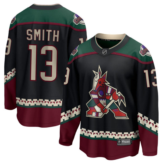 Nathan Smith Arizona Coyotes Fanatics Branded 2021/22 Home Breakaway Jersey - Black