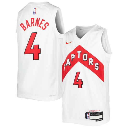 Scottie Barnes Toronto Raptors Nike Youth 2021/22 Swingman Player Jersey White - Association Edition